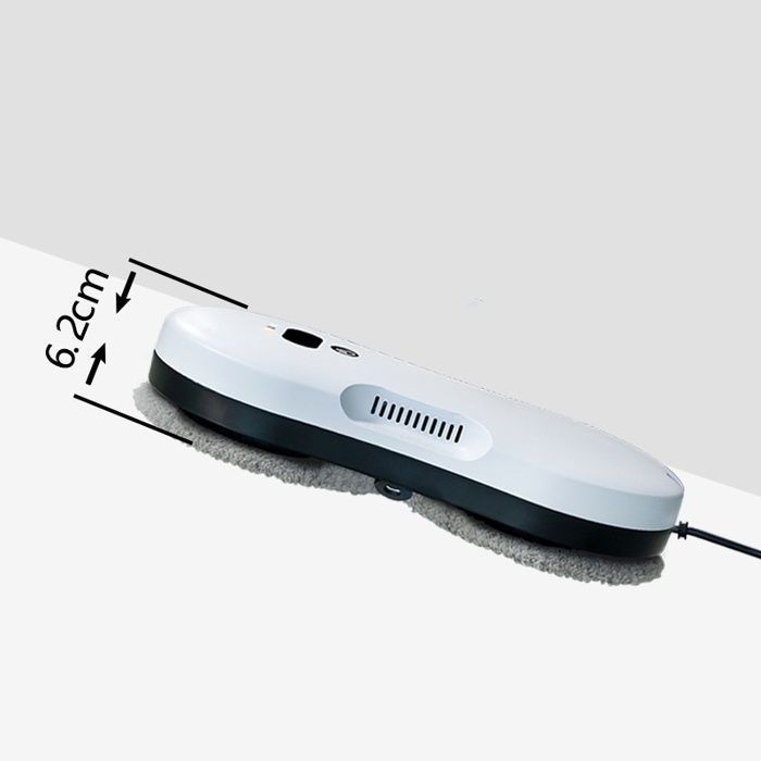 Limpador de janelas elétrico, robô aspirador, 2800Pa, 50ml, sistema inteligente de desvio de obstáculos, 3 modos de limpeza, UPS, branco