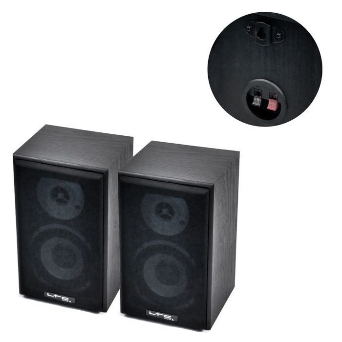 LTC E1004 Black 5-Speaker HiFi/Home Cinema System 850W + ATM8000 Karaoke Amplifier with USB/BT/FM / 4 x 75W + 3 x 20W