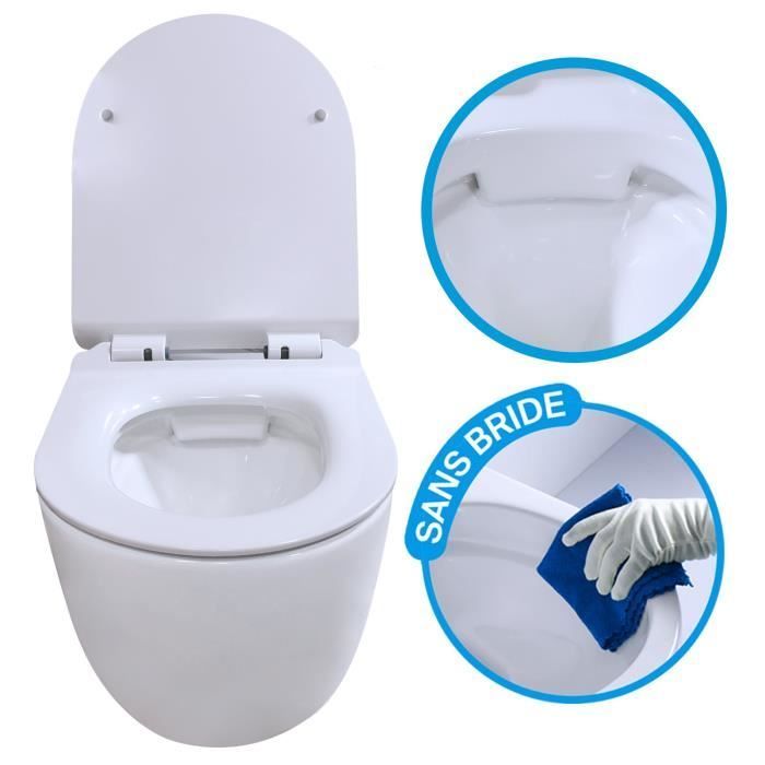 Complete Rimless Toilet Pack: Freestanding Frame + Rimless Bowl + Chrome Flush Plate