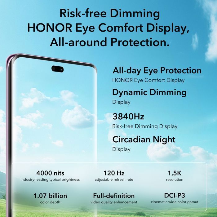Smartphone 5G - HONOR Magic7 Lite - 8 GB de RAM - 512 GB - Morado - 6,78” - Cámara con IA de 108 MP - Batería de 6600 mAh - Versión UE
