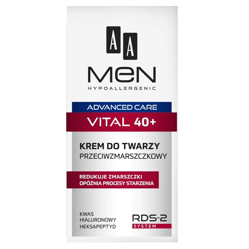 AA Men Advanced Care 40+ Vital Krem do twarzy przeciwzmarszczkowy