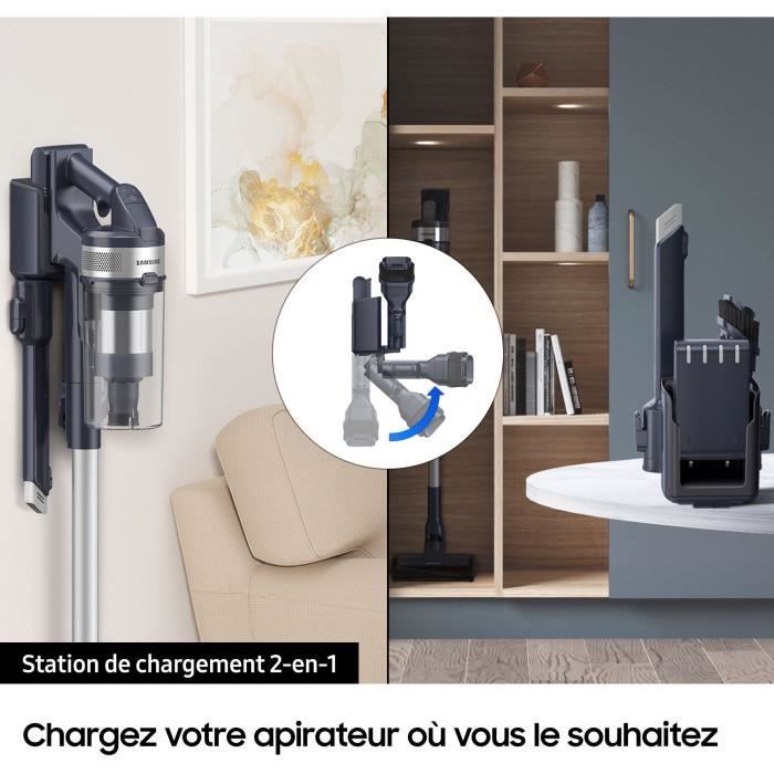 SAMSUNG VS15A6031R4 Jet 60 Turbo - Aspirateur Balai - 150 AW - Aspiration multicyclonique - Filtration HEPA - 40min d'autonomie
