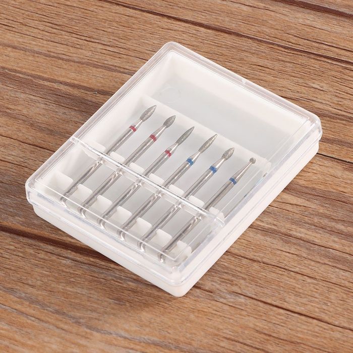 OMABETA Juego de 6 brocas para taladro de uñas, cabezal de limado eléctrico para manicura y pedicura, arte de uñas e higiene.