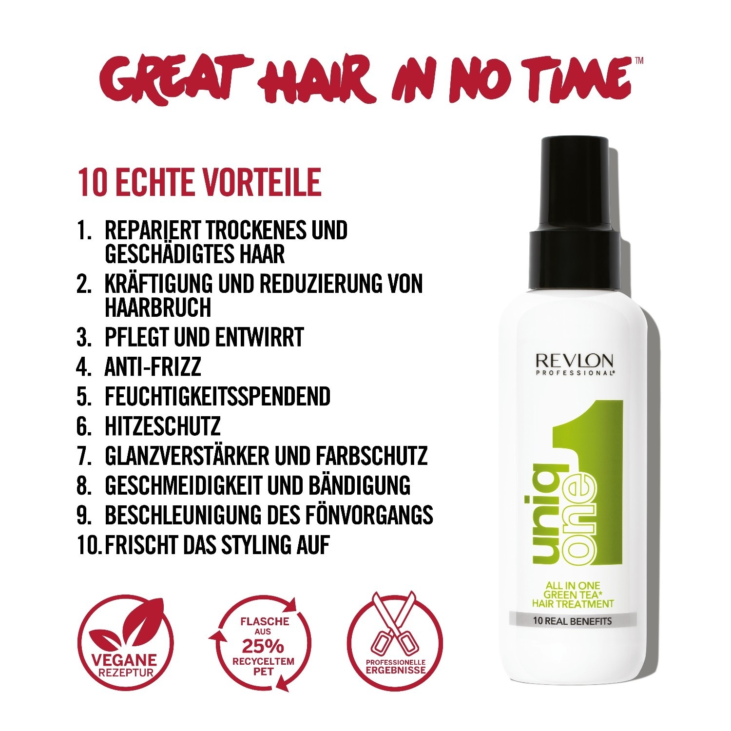 Revlon Professional UniqOne nenoskalojams matu kondicionieris ar zaļās tējas aromātu – 150 ml