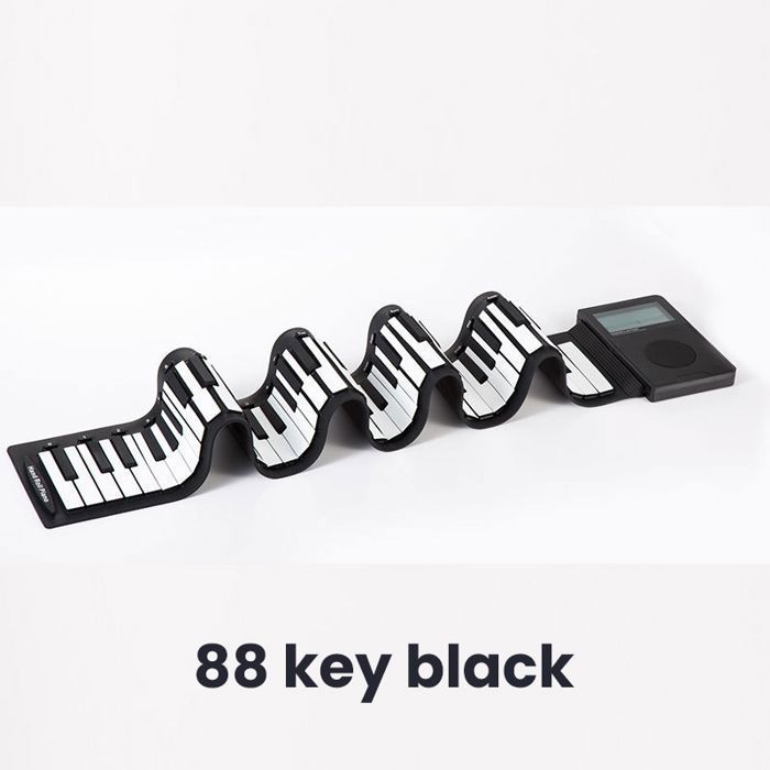 Piano plegable portátil de 88 teclas - Piano electrónico con teclas sensibles al tacto - 128 voces, 140 ritmos, función de grabación
