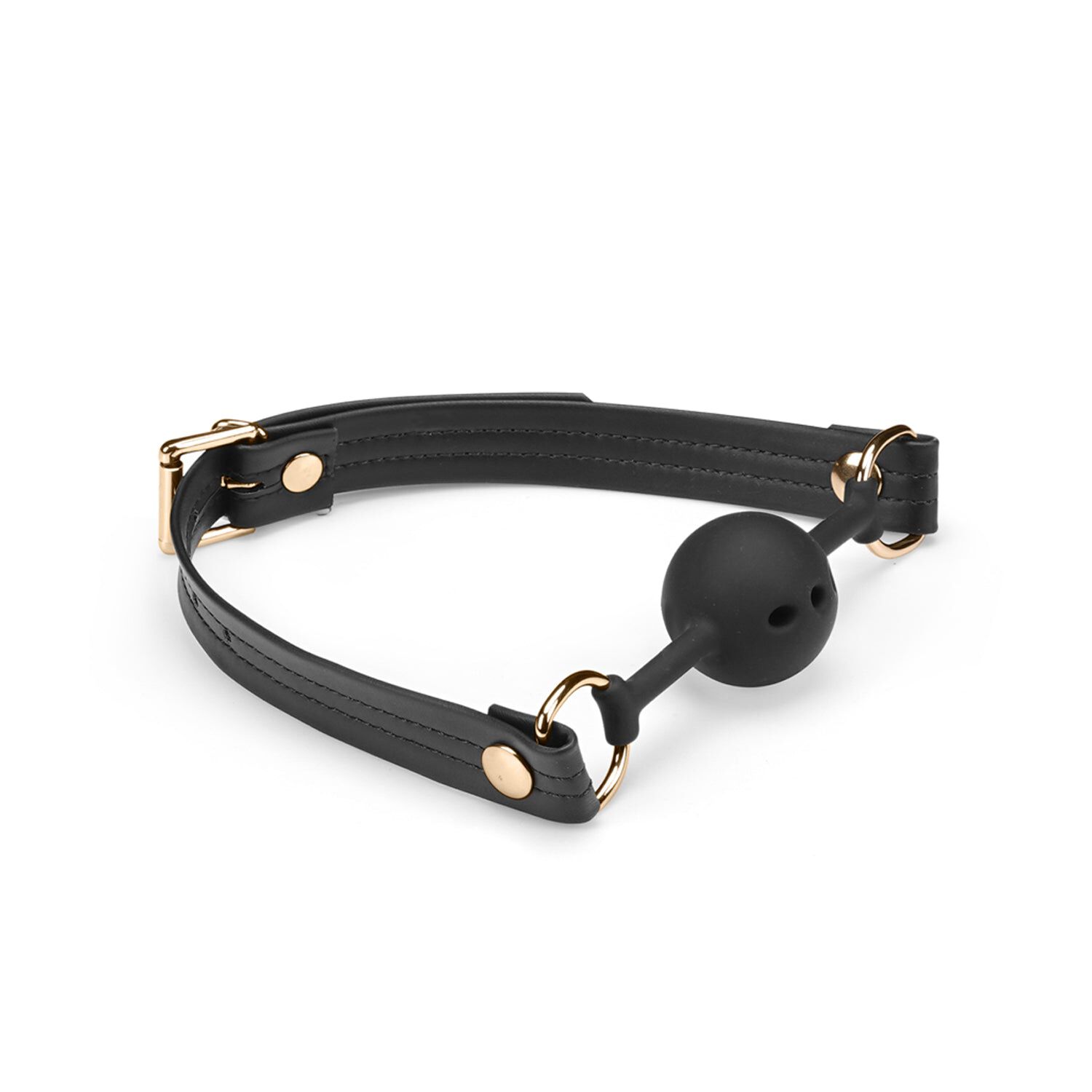 Liebe Seele Black Organosilicon Vegan Leather Ball Gag