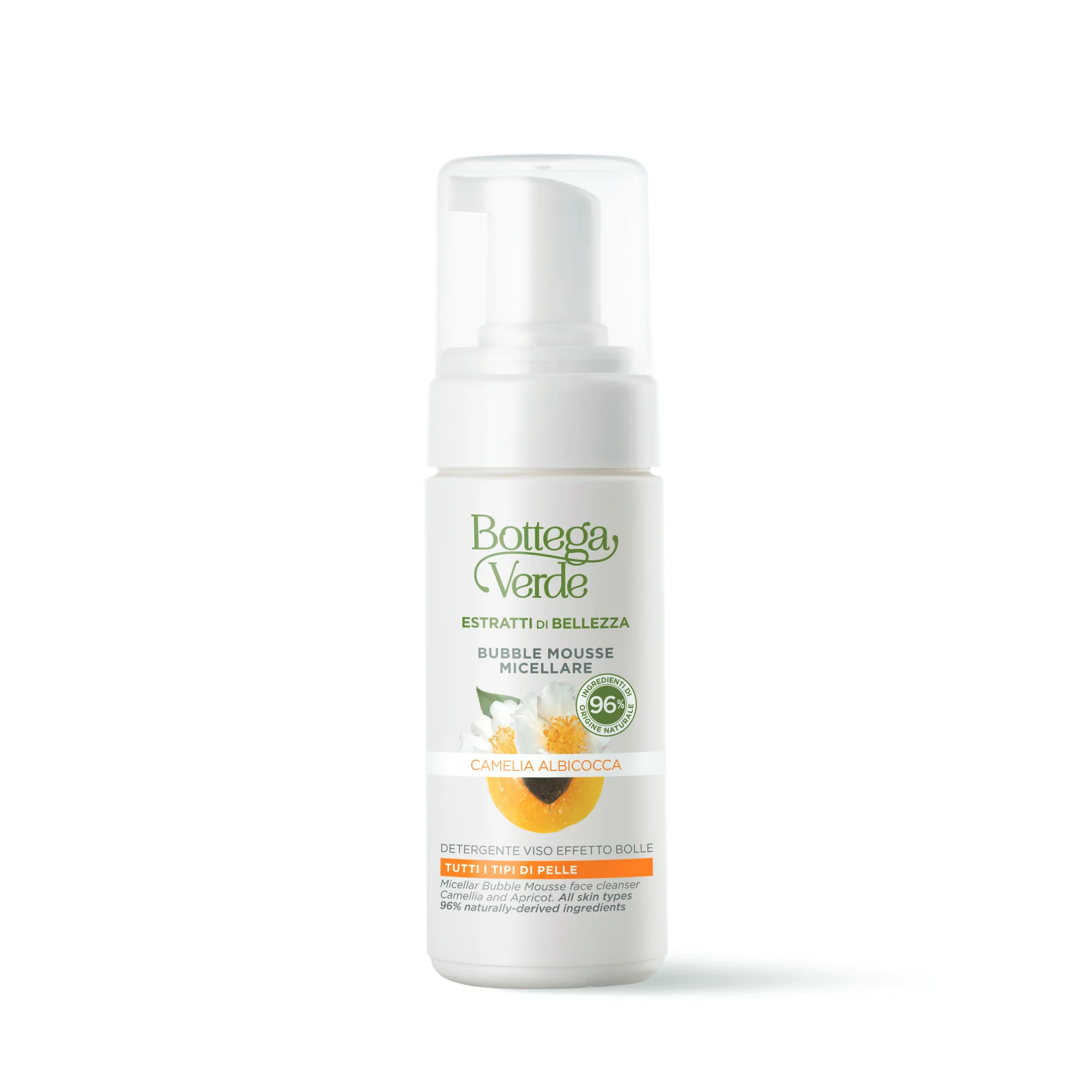 Estratti di bellezza Bubble Mousse Micellare - Camelia Albicocca - Mousse detergente viso