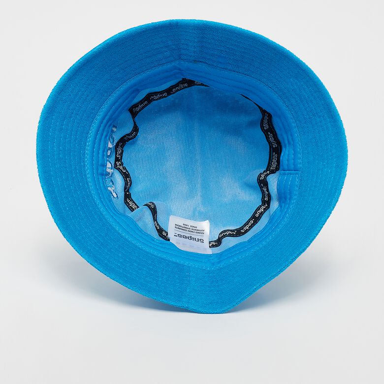 Cappello a secchiello in spugna con logo di medie dimensioni