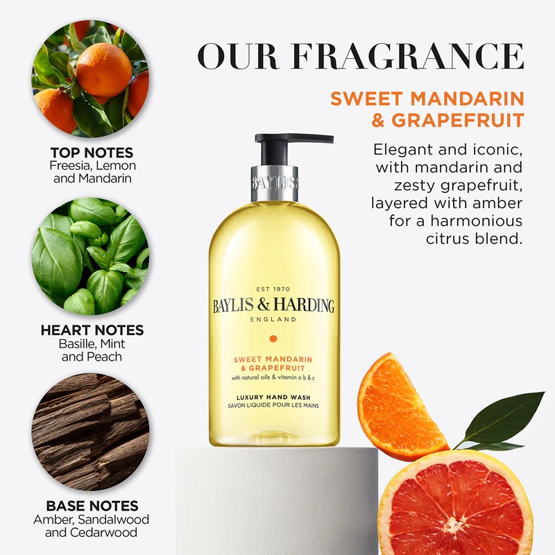 Течни сапун за руке Baylis & Harding слатка мандарина и грејпфрут