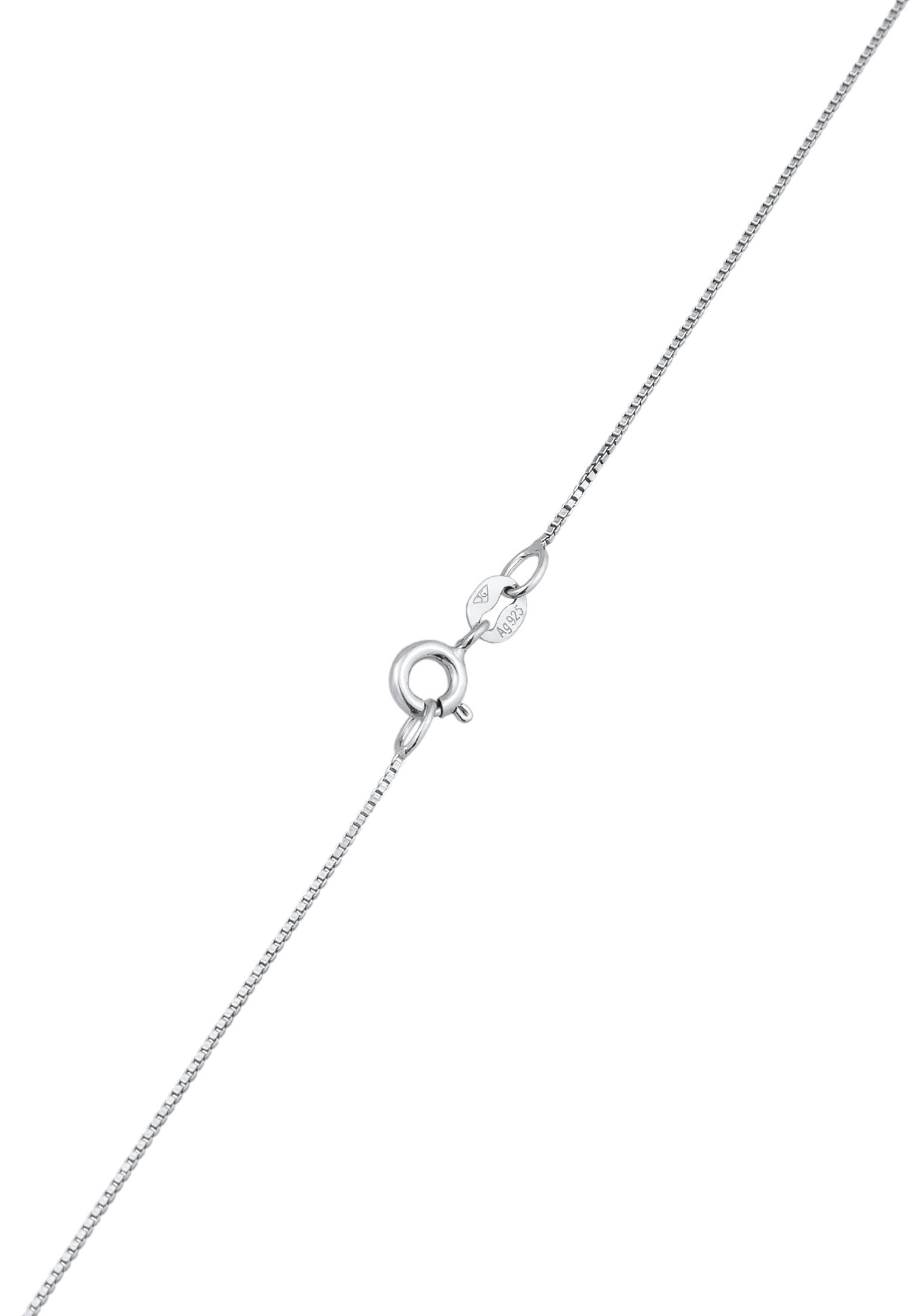 Elli Femmes plaquette pendentif solitaire avec cristal en argent sterling 925