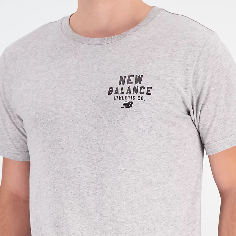 Męska koszulka z krótkim rękawem Sport Core Graphic Cotton Jersey - ATHLETIC GREY