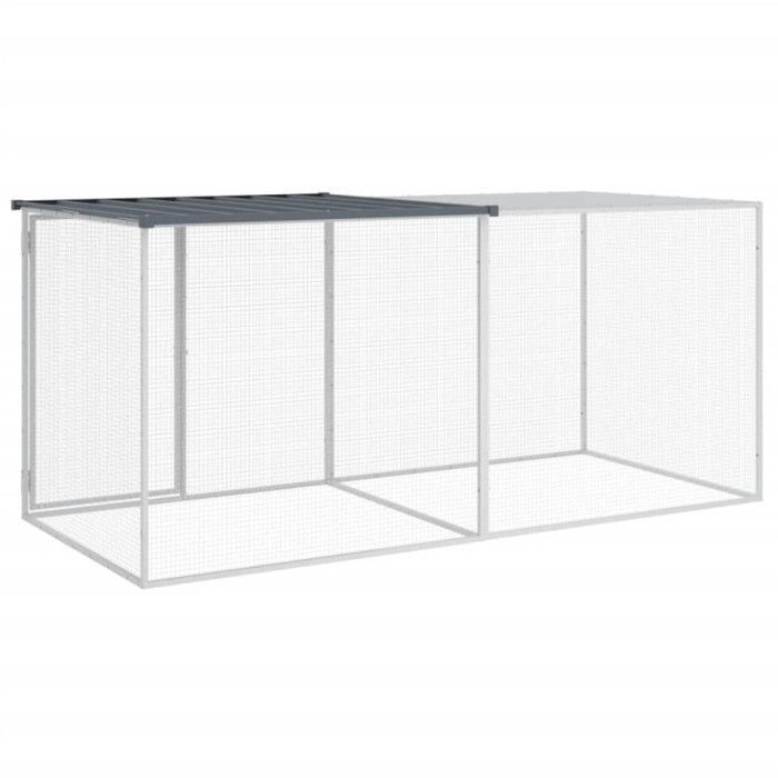 vidaXL Kippenhok met antracietkleurig dak 203x98x90 cm Gegalvaniseerd staal 3189039