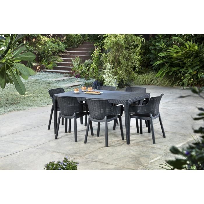 Set di 6 sedie da giardino - Allibert di KETER - EVA - Resina - Colore: grigio grafite