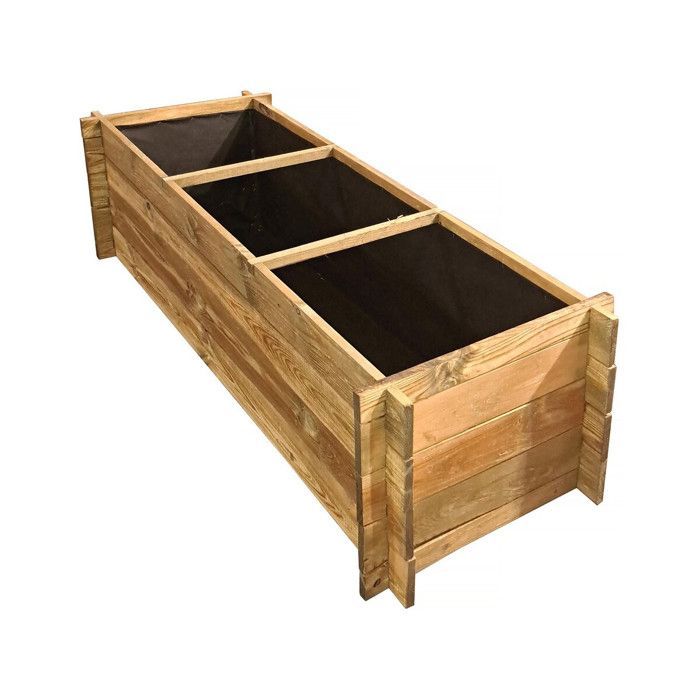 Wooden raised garden bed 