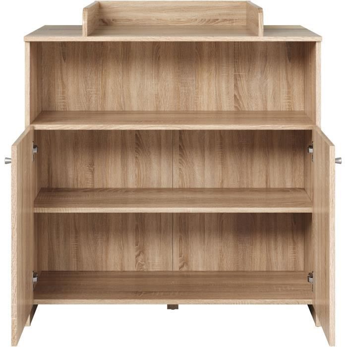 NIKO Baby Room Duo - 70x140 cm Cot + 2-Door Changing Unit - Natural Oak Finish - TRENDTEAM