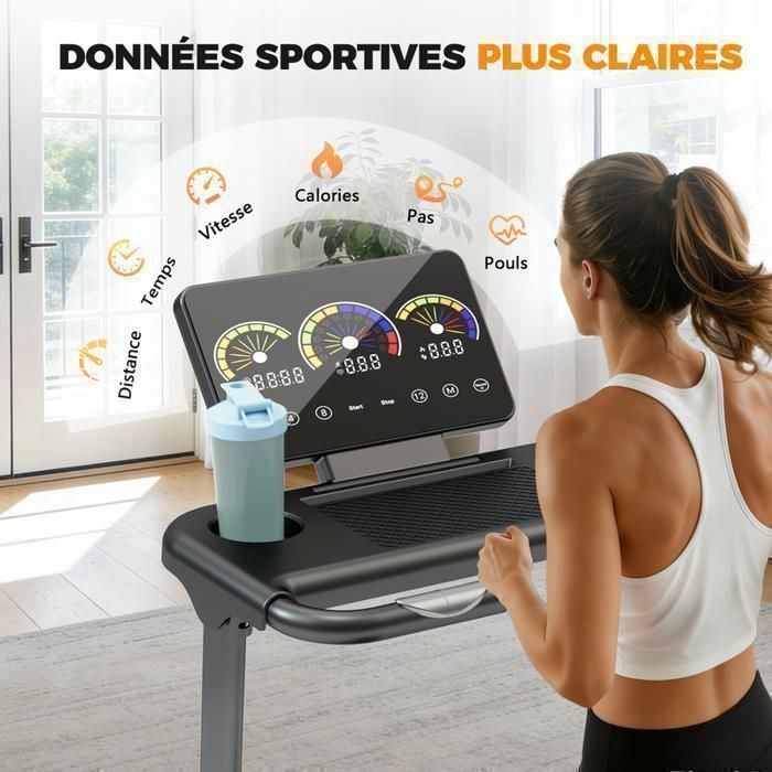 RAOO MIN Opklapbare loopband 3.0 pk - 12 km/u, 11% helling, 150 kg draagvermogen, 12 programma's