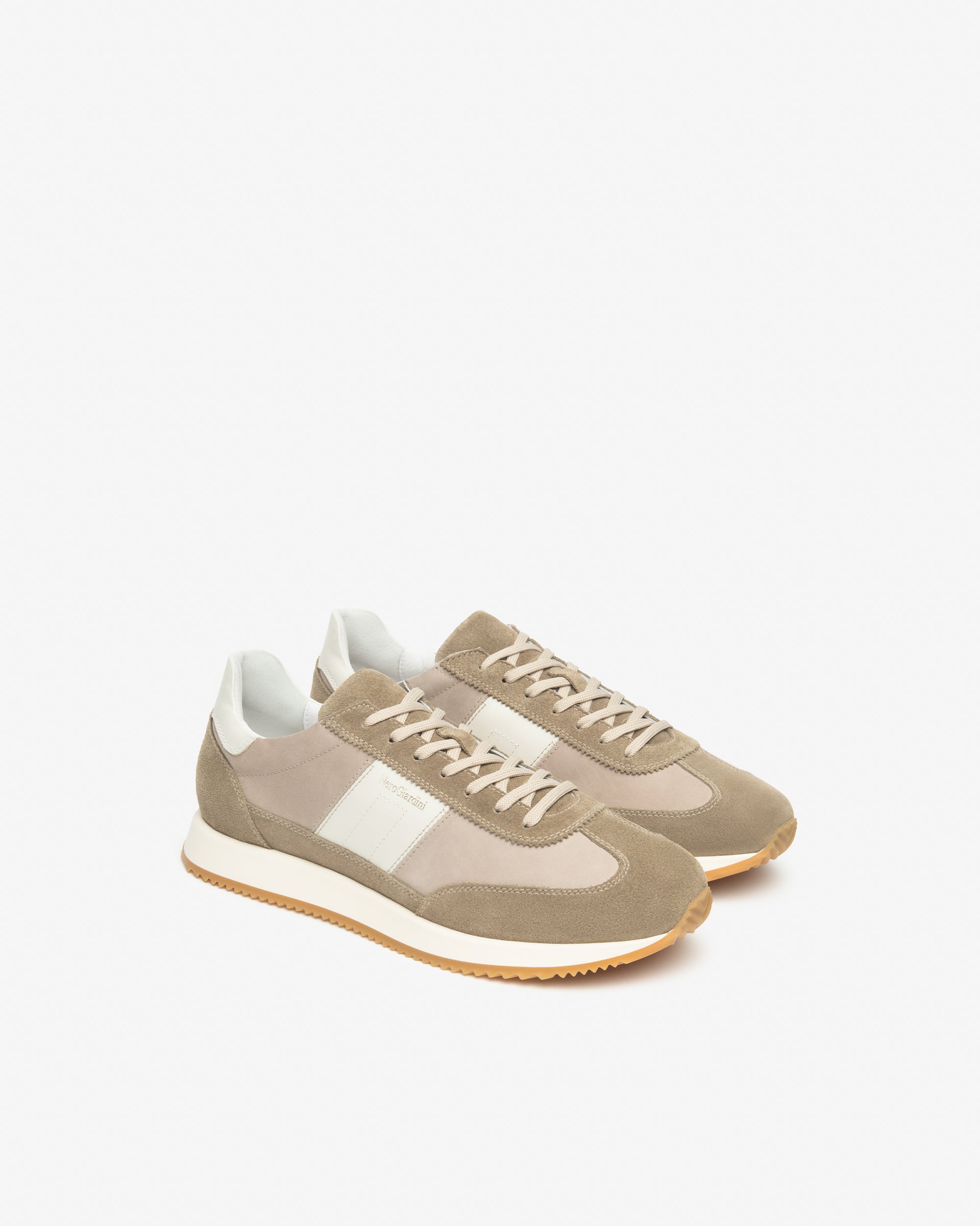 Baskets en cuir et daim pour hommes