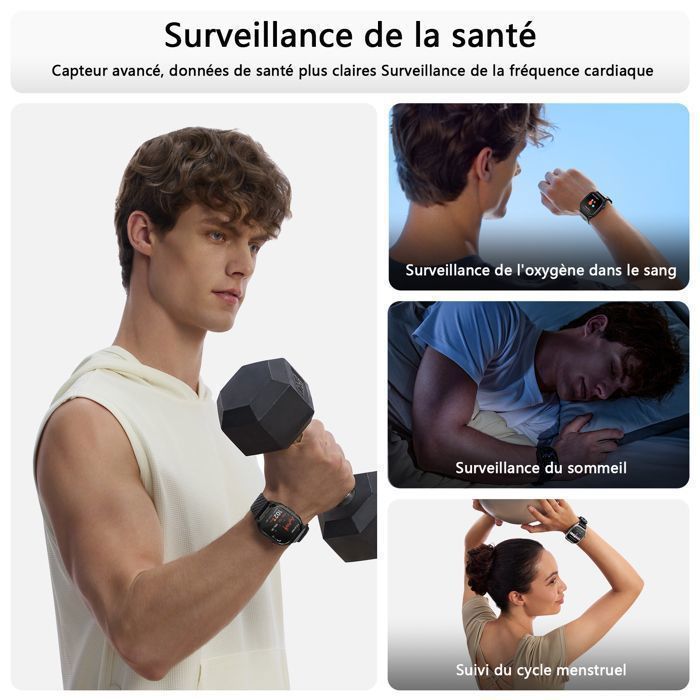 Relógio inteligente masculino KOSPET P10 com GPS integrado, resistência à água de 5 ATM, tela de 1,96