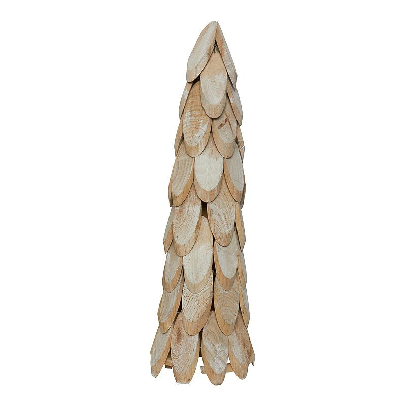 Houten woondecoratie, hoogte 42 cm, natuurlijke kleur.
