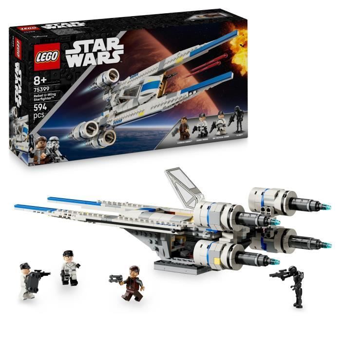LEGO Star Wars 75399 Andor U-Wing Starfighter van de Rebellenalliantie, bouwset voor kinderen vanaf 8 jaar
