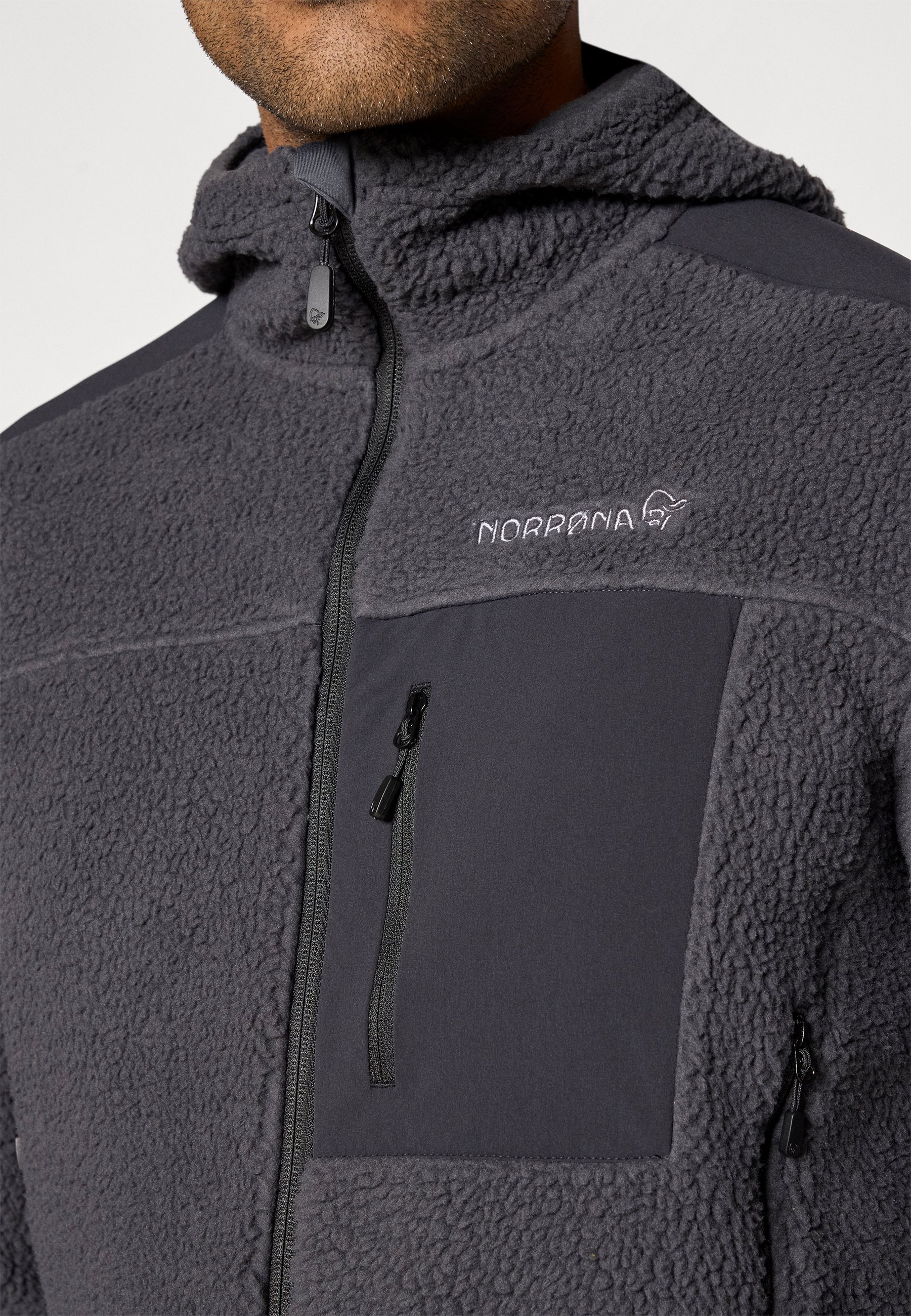 Norrøna TROLLVEGGEN ZIP HOOD - Fleecejack - fantoom