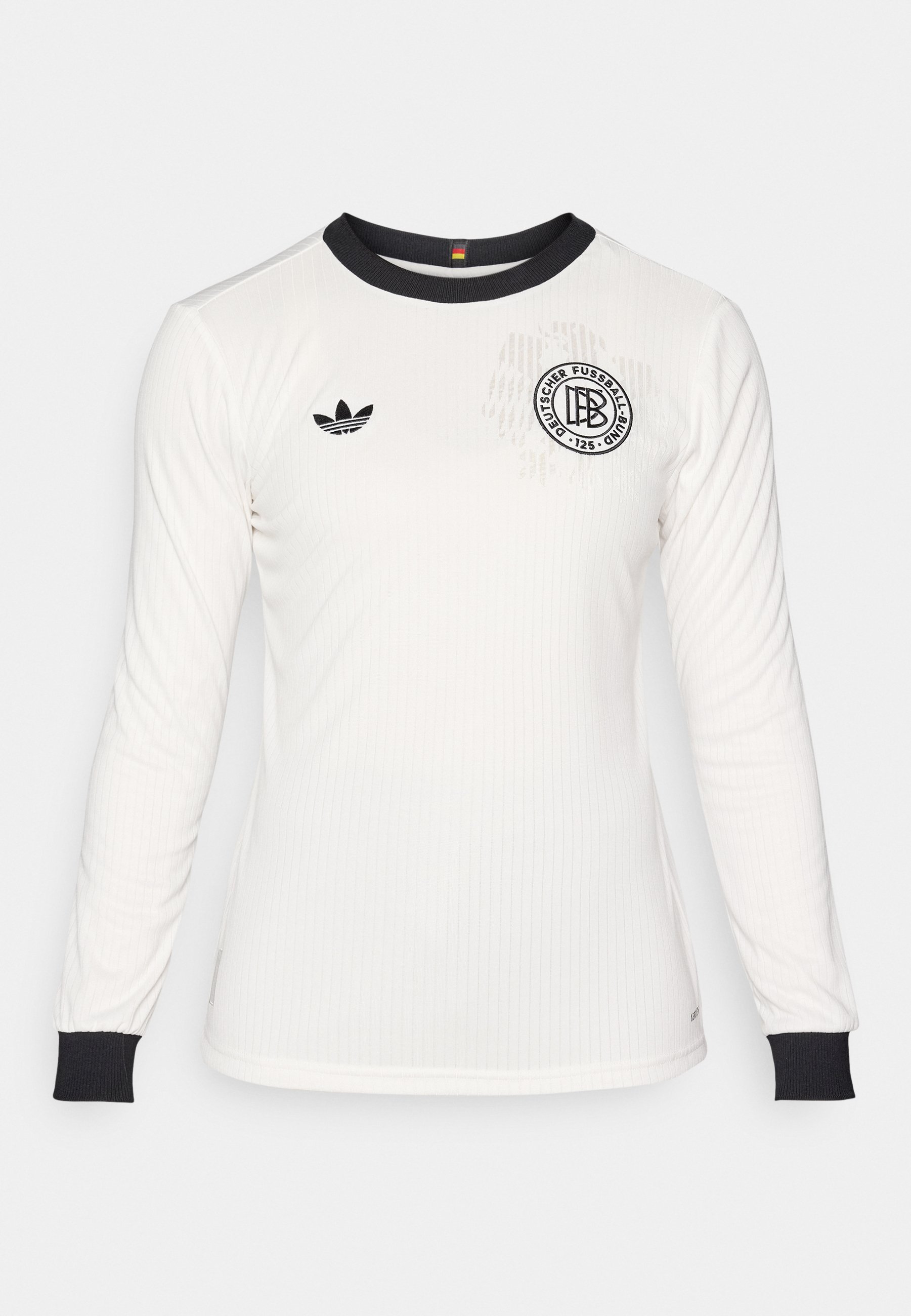 adidas Originals DEUTSCHLAND DFB 125 JAHRE JUBILÄUM - Langarmshirt - Wolkenweiß/Schwarz
