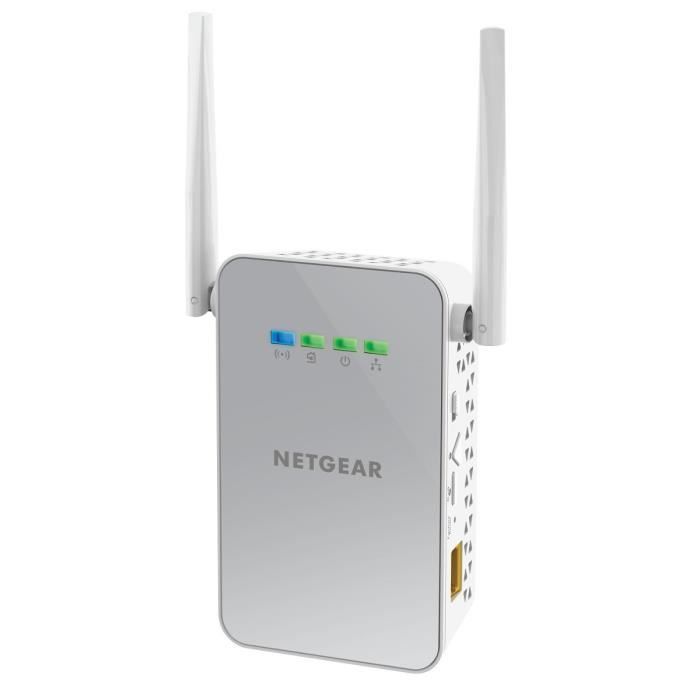 Kit com 2 Adaptadores Powerline Gigabit 1000 + Wi-Fi NETGEAR PLW1000-100PES