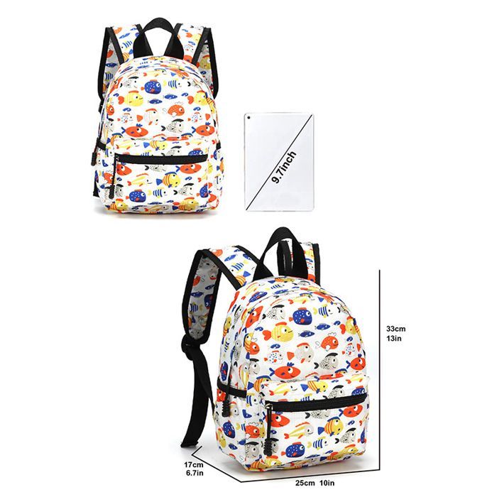 Sac a Dos Enfant XJYDNCG sac à dos isotherme enfant - Tissu Oxford - Léger - 25x15x35cm - Blanc