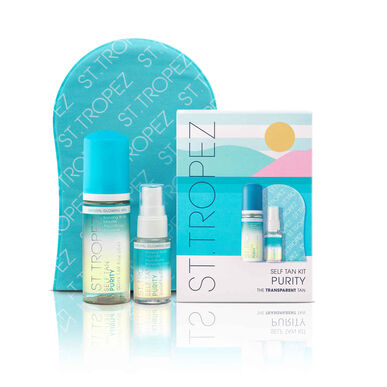 St Tropez itseruskettavasarja Mini Each Purity The Transparent Tan -lahjasetti Itseruskettava vesi Keskivaalea rusketus 50 ml 50 ml