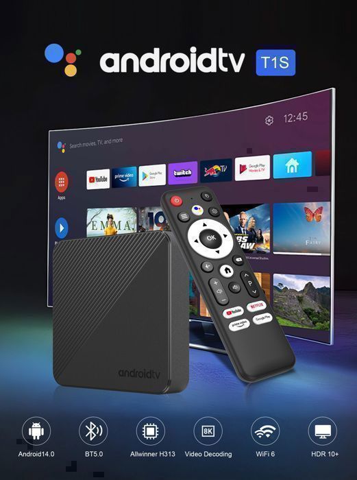 TV BOX - 8K - 2/16GB - IPTV Box - Android 14.0 - Android TV - WiFi 2.4/5.8G - Bluetooth 5.0 - HDR 10+ - Reproductor multimedia