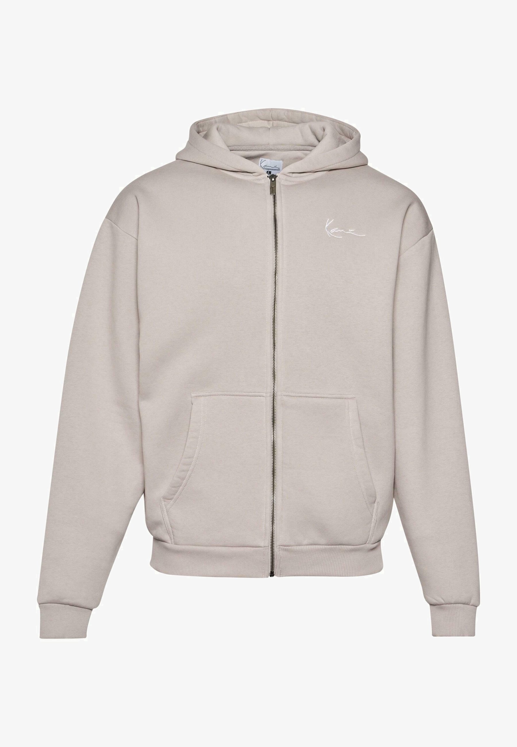 Karl Kani CHEST SIGNATURE ESSENTIAL ZIP - Sweatshirt met ritssluiting - lichtgrijs