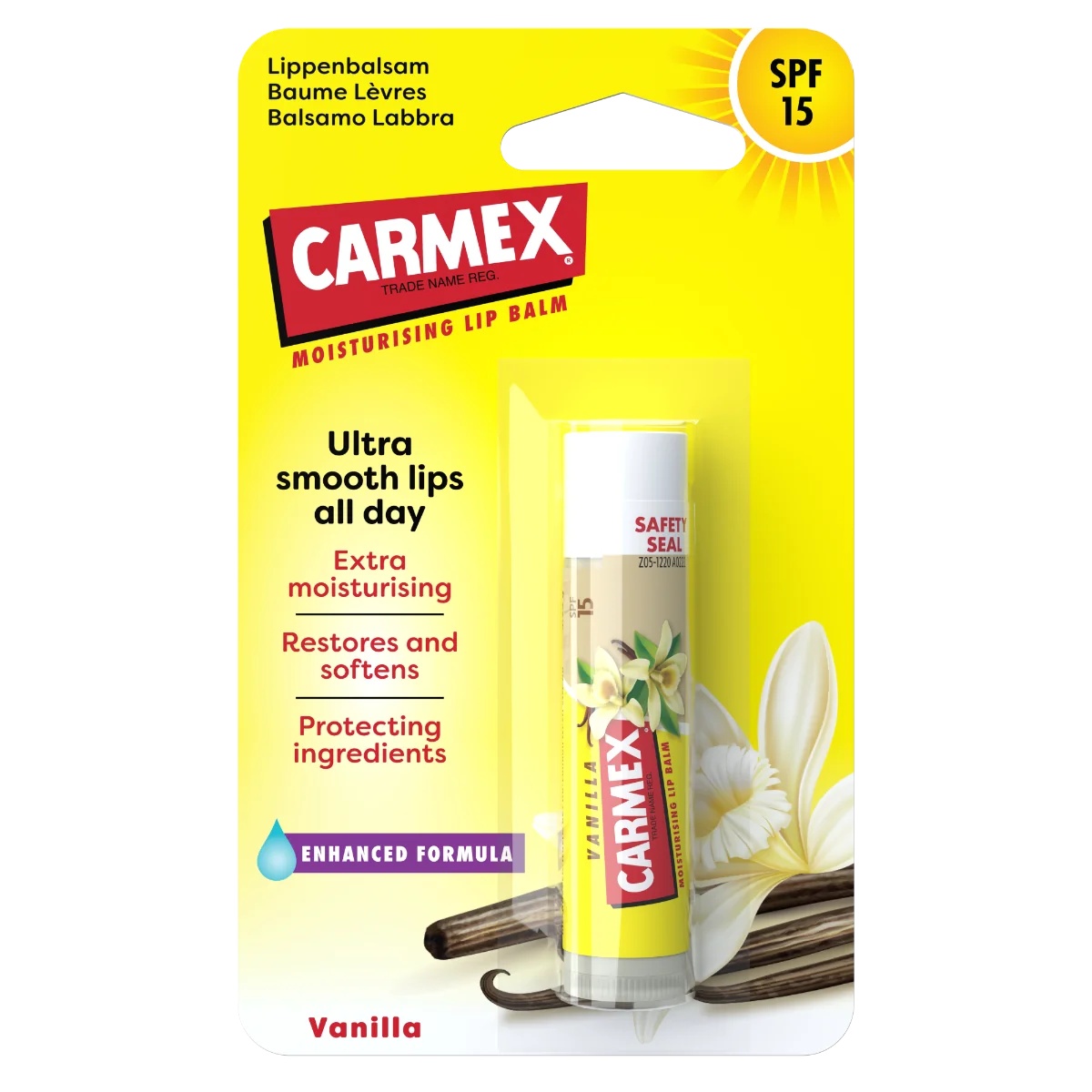 CARMEX Carmex Vanille Lippenbalsem 4,25 g Hydrateert en beschermt
