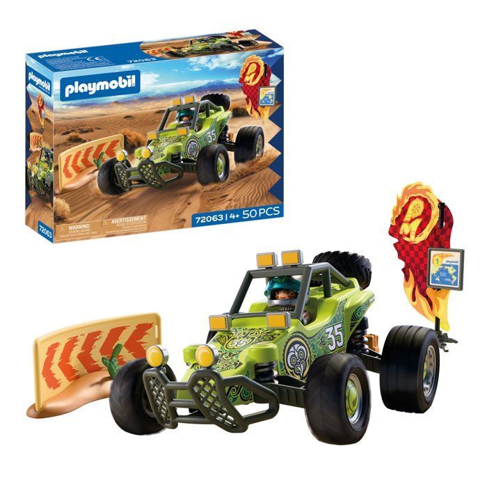 Playmobil 72063 Vehículo todoterreno, vehículo de carreras, 50 piezas, a partir de 4 años
