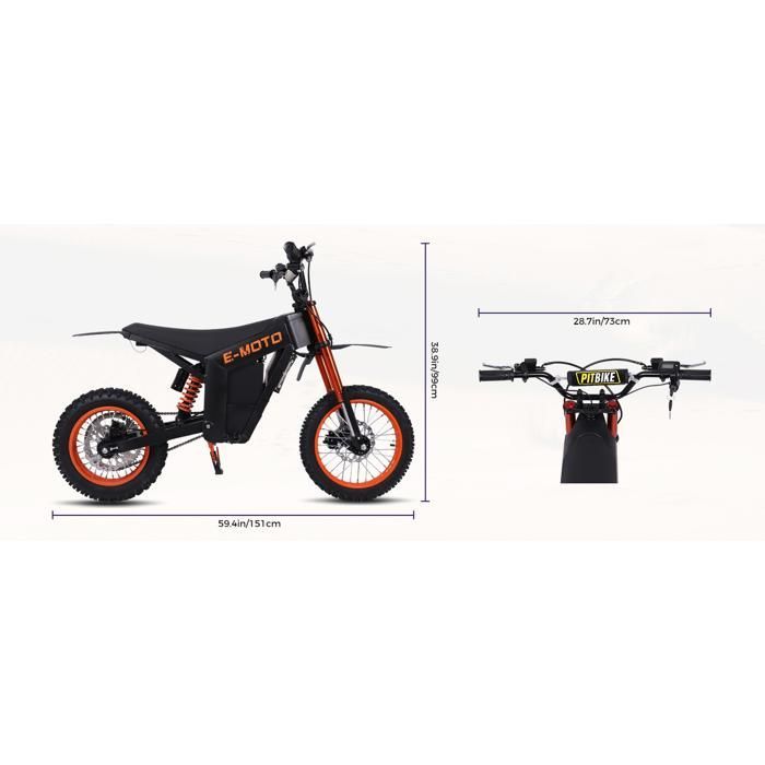 Vélo électrique Y01  Moteur  3000W- 48V 30AH 55KM/H 14