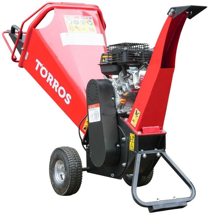 Professional petrol wood chipper 6.5 HP 212 cc 100 mm manual start Torros HHK84