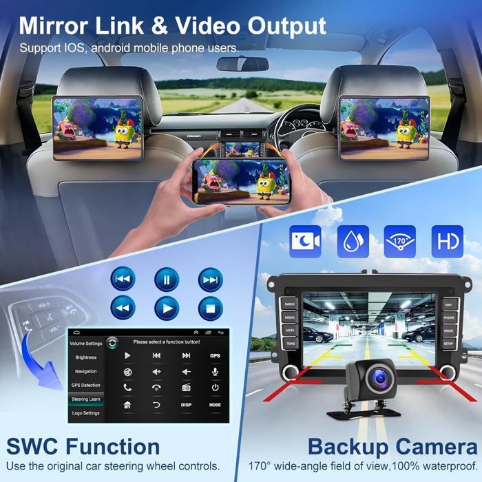 Autorradio Hikity Android 13 para VW/Skoda/Seat - 7