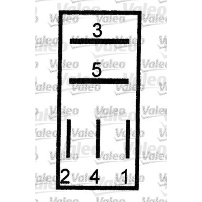 Microrelé 12V-15/25A con resistencia de 1 rt - VALEO - 643824