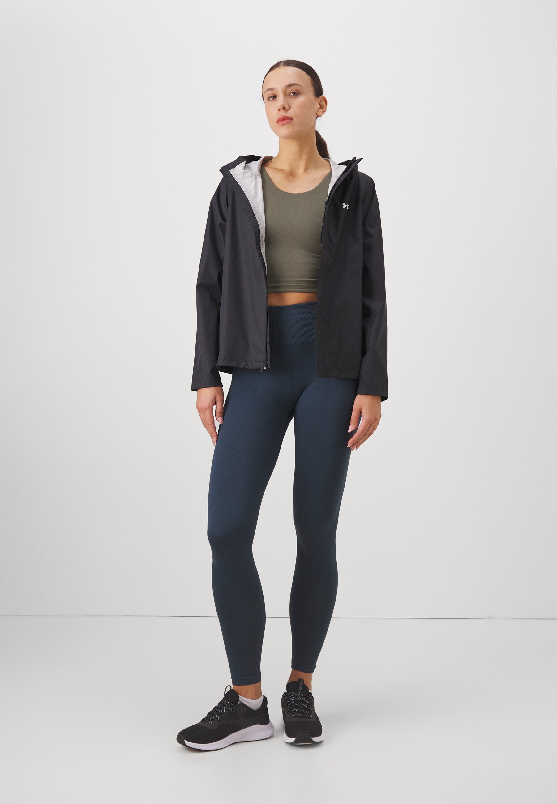 Giacca impermeabile Under Armour CLOUDSTRIKE - nera/bianca