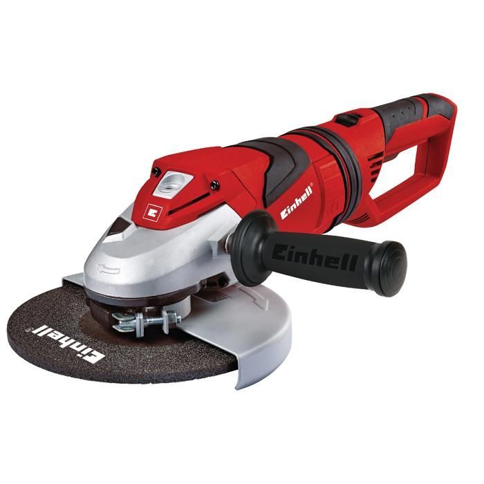 Einhell TE-AG 230 230mm Angle Grinder (2350 W, SoftGrip, Supplied with additional handle, flange wrench, without disc)