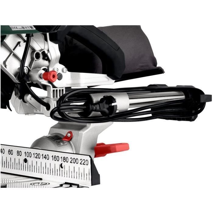 Sierra ingletadora radial METABO KGS 254 M - 1500 W - 254 mm - Línea de corte de precisión LED