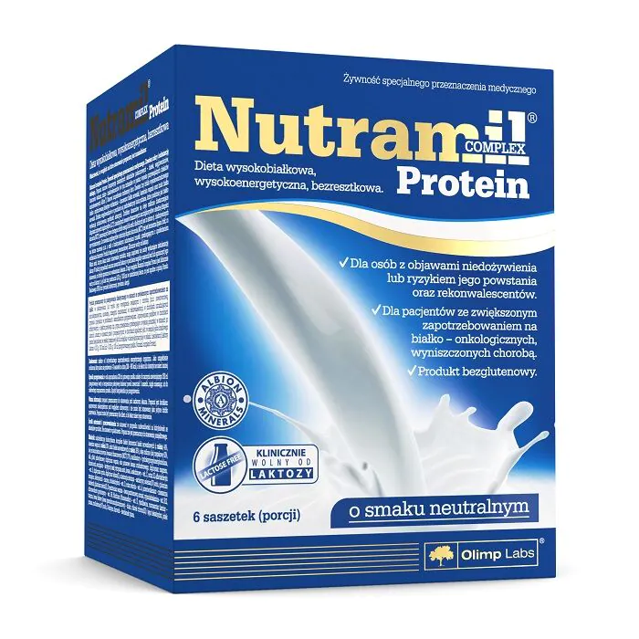 Olimp Nutramil Complex Protein, Żywność specjalnego przeznaczenia medycznego w proszku, Smak neutralny