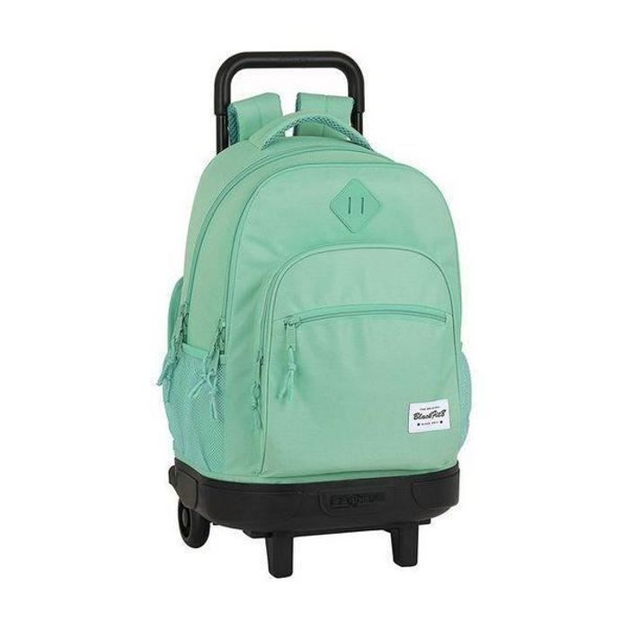 Cartable à roulettes - BlackFit8 - Compact Turquoise - Polyester - Acier - Amovible