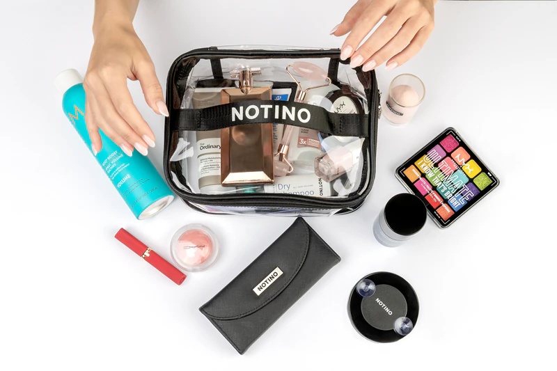 Notino kosmetikos krepšiai, skaidrūs makiažo meistro krepšiai