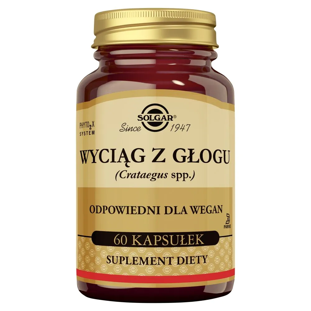 Solgar Wyciąg z Głogu Suplement na zdrowe serce kapsułki