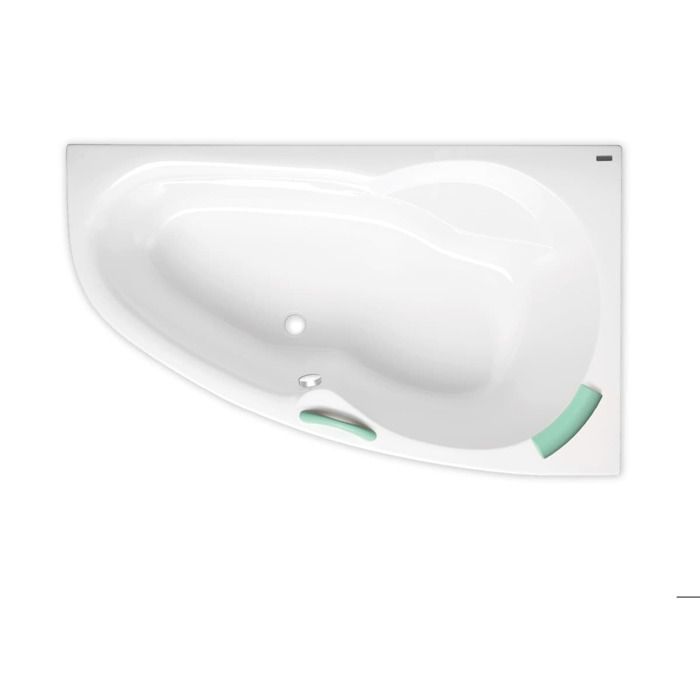 Siko - 140 x 95 cm Luiza space-saving corner bathtub, right-hand orientation, acrylic, without feet, white (LU1400P)