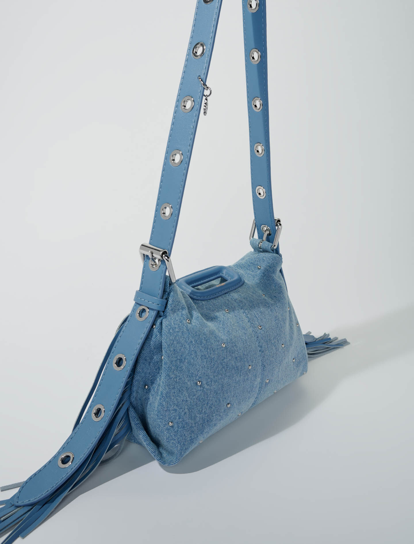 Geantă mini Miss M din denim - Albastru denim