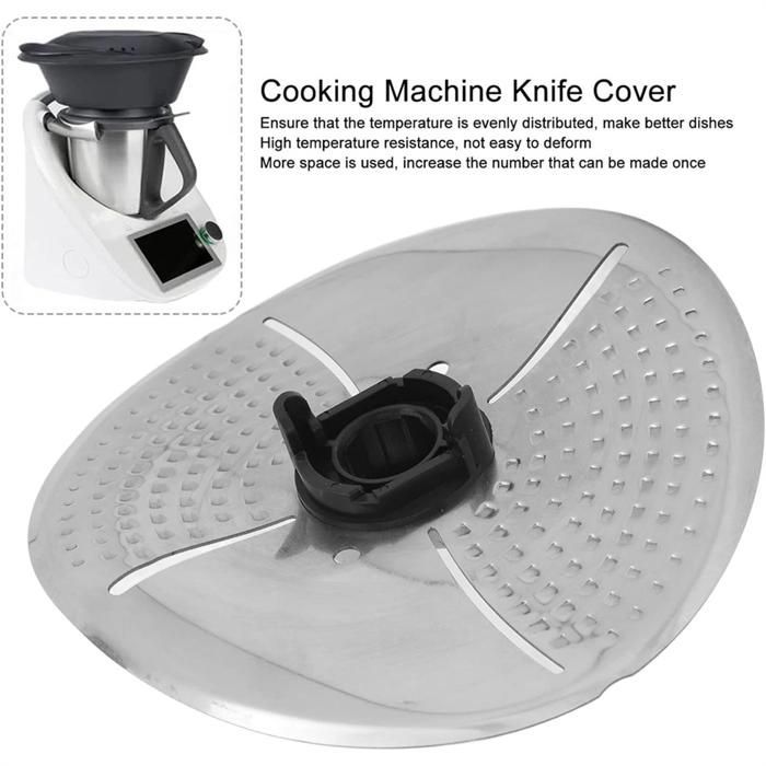Vervangend mes voor de Vorwerk Thermomix TM31 keukenmachine, beschermkap en stalen meskoponderdelen.
