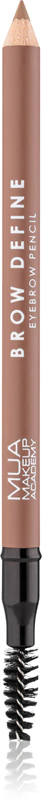 Lápis de Sobrancelha de Longa Duração Brow Define da MUA Makeup Academy com Pincel