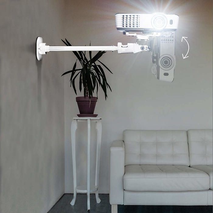 Duronic PB08XL Ceiling Projector Mount, 360° Rotating, 180° Tilting, 180° Swivel, 10 kg Maximum Load