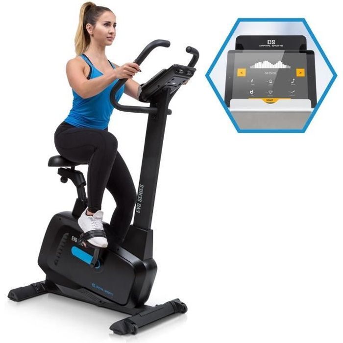 CAPITAL SPORTS Evo Pro Ellittica Silenziosa - Volano da 20 kg - 12 Programmi - Resistenza Magnetica - Nera